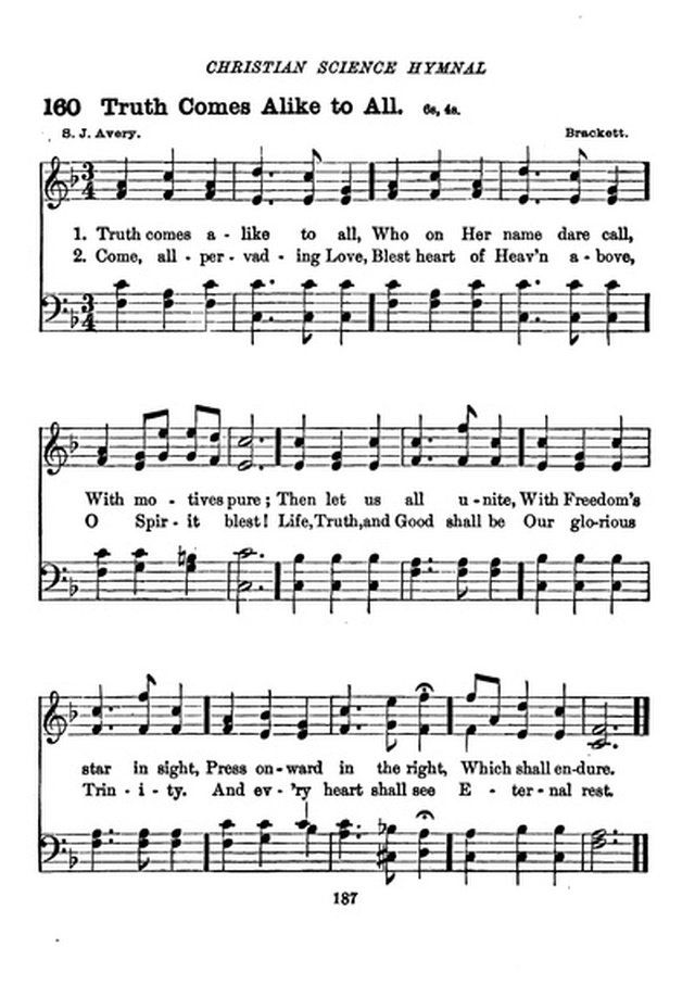 Christian Science Hymnal page 187