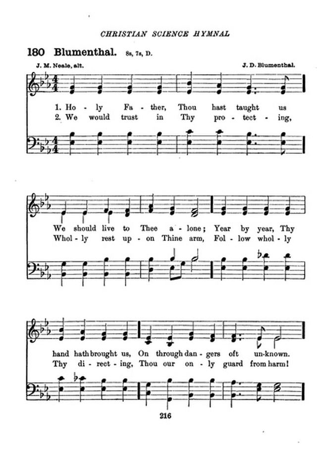 Christian Science Hymnal page 216
