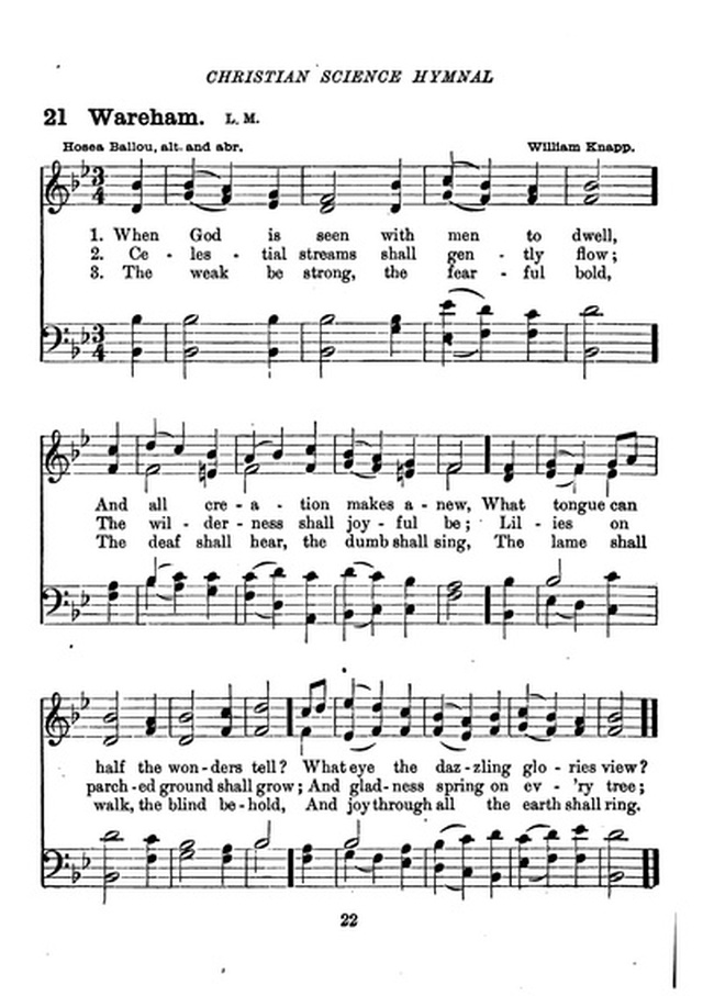 Christian Science Hymnal page 22