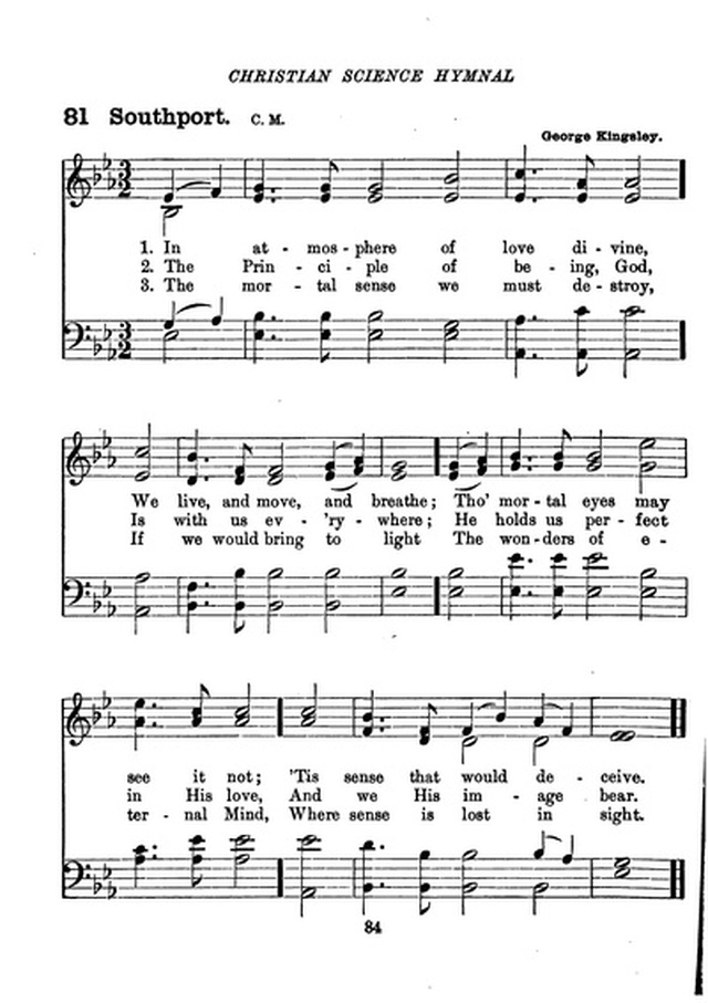 Christian Science Hymnal page 84