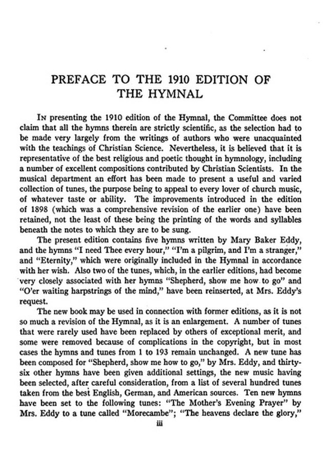 Christian Science Hymnal page ix