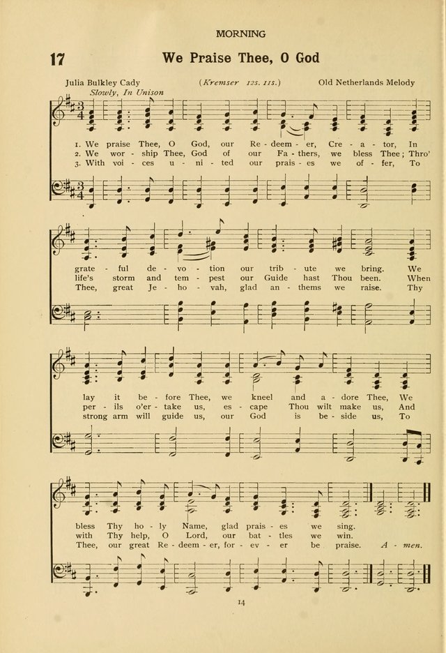 The Church School Hymnal page 14