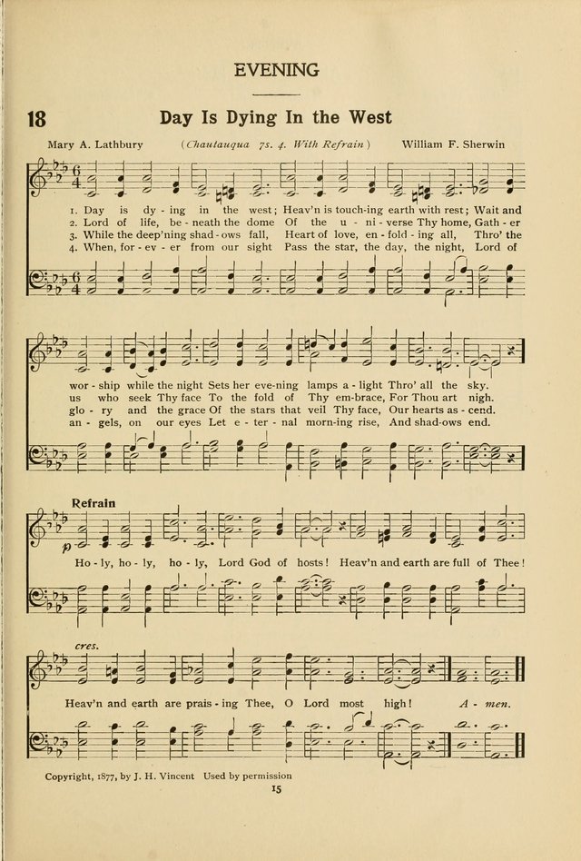 The Church School Hymnal page 15