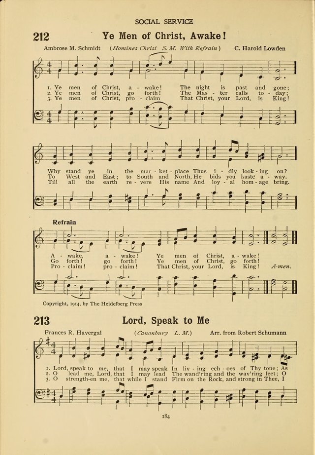 The Church School Hymnal page 184