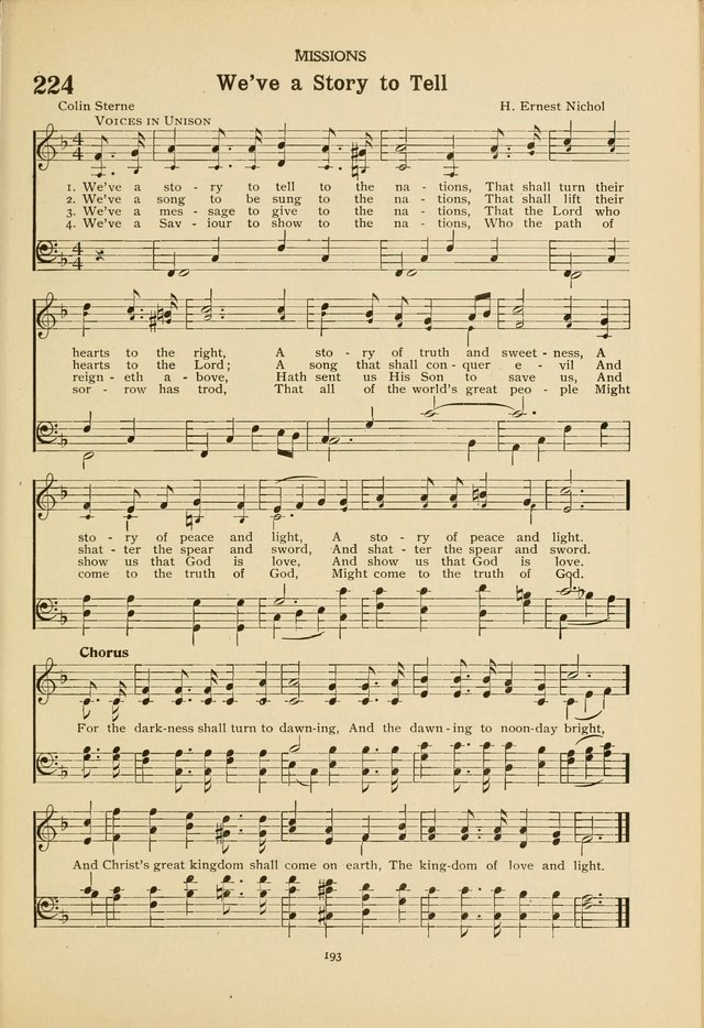 The Church School Hymnal page 193