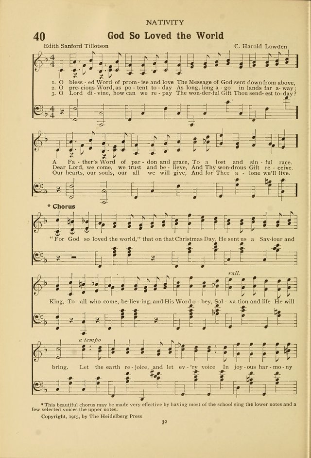 The Church School Hymnal page 32