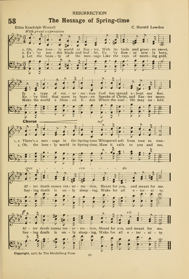 The Church School Hymnal page 49