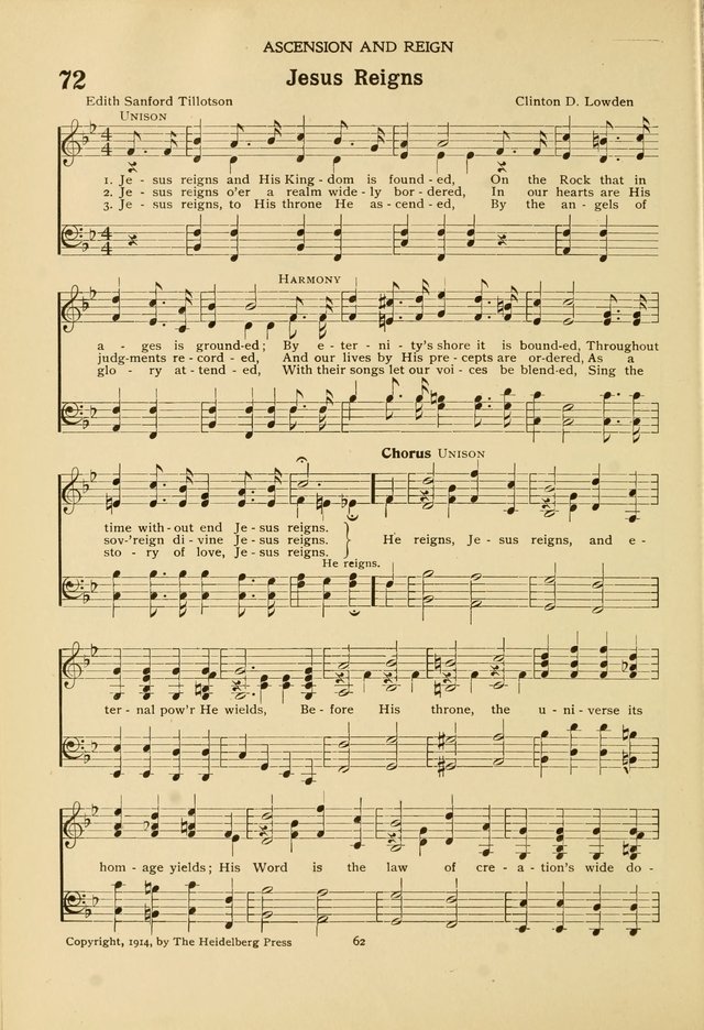 The Church School Hymnal page 62