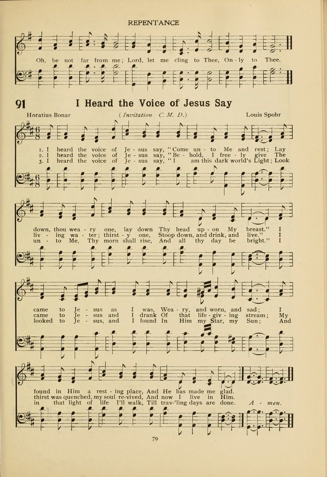 The Church School Hymnal 90. Jesus, I come to Thee, Longing for rest