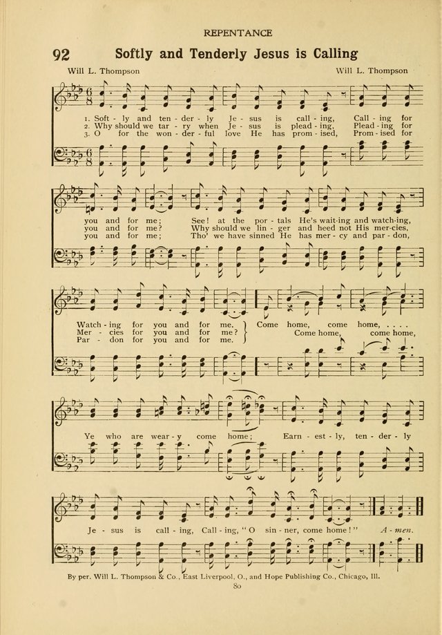 The Church School Hymnal page 80