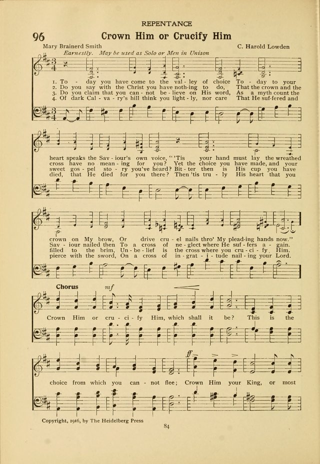 The Church School Hymnal page 84