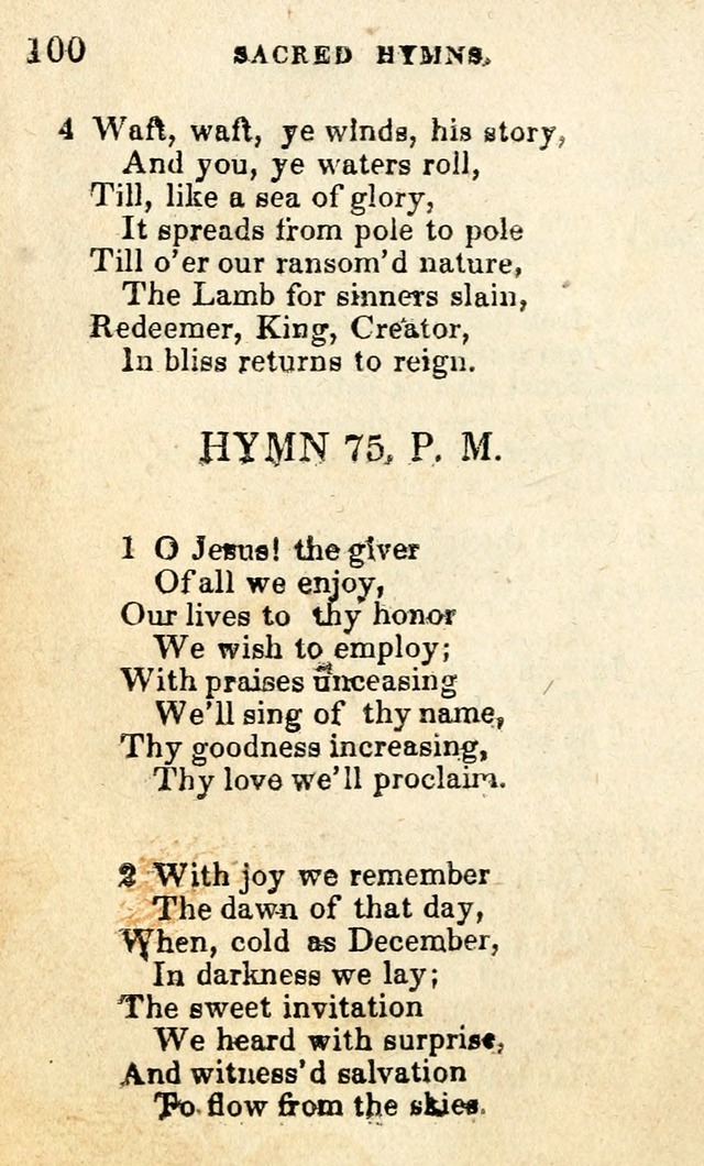 A Collection of Sacred Hymns, for the Church of the Latter Day Saints page 100