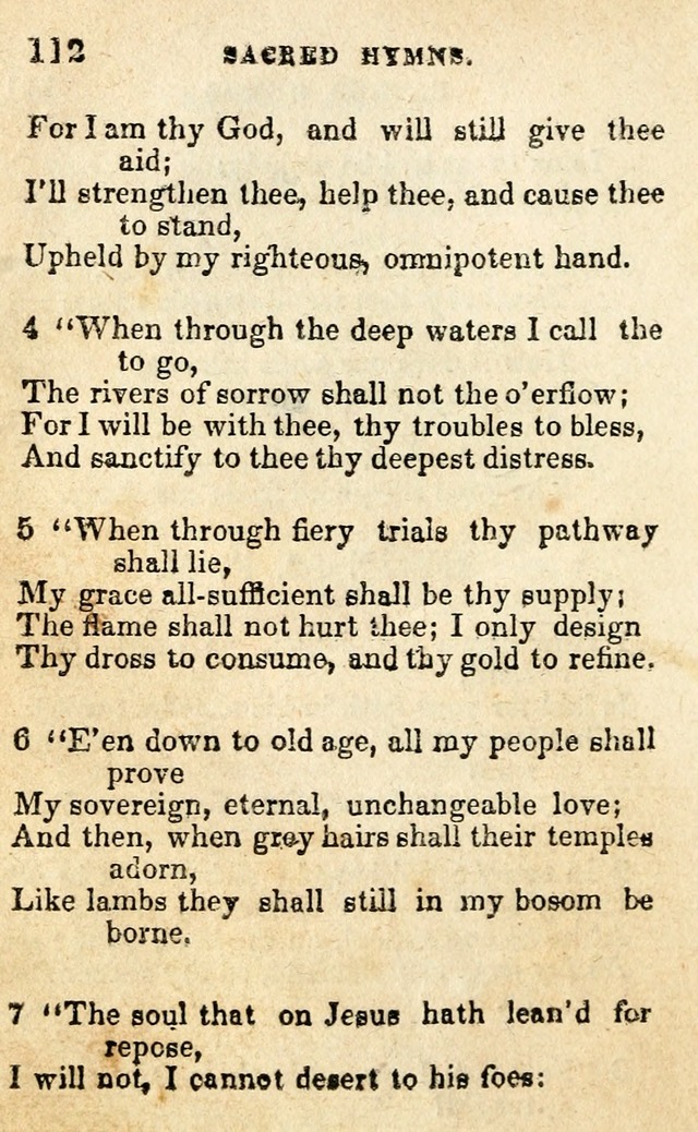 A Collection of Sacred Hymns, for the Church of the Latter Day Saints page 112