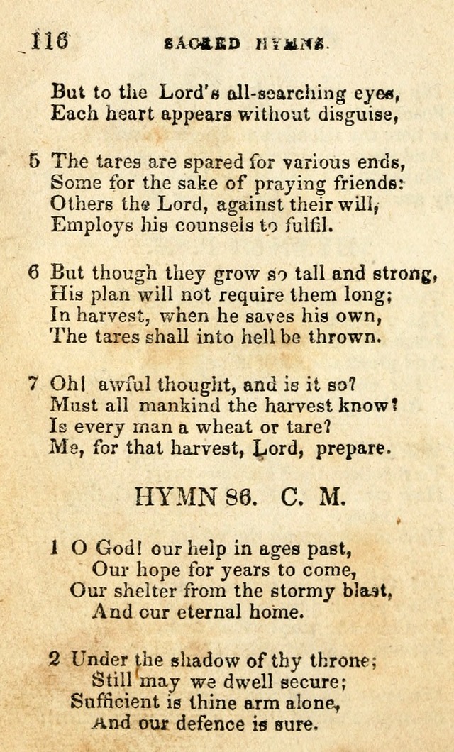 A Collection of Sacred Hymns, for the Church of the Latter Day Saints page 116