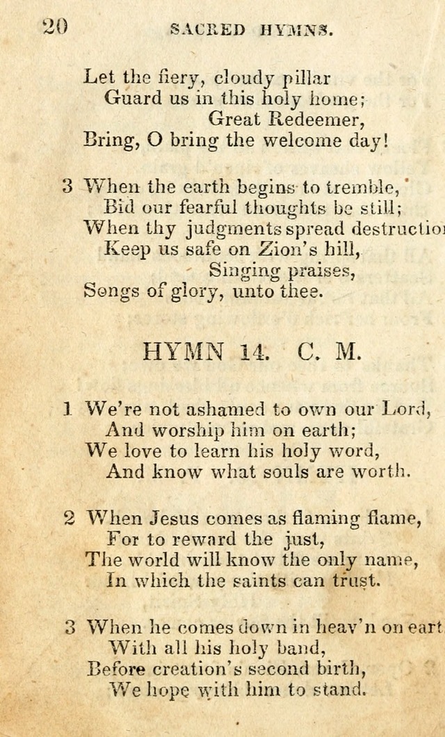 A Collection of Sacred Hymns, for the Church of the Latter Day Saints page 20