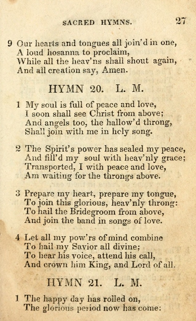 A Collection of Sacred Hymns, for the Church of the Latter Day Saints page 27