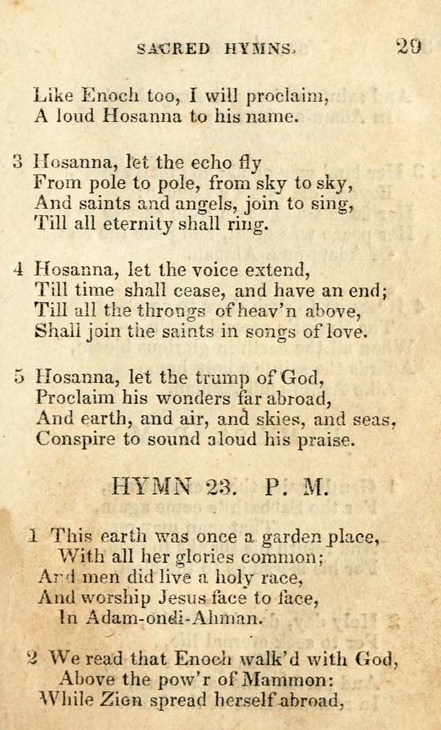 A Collection of Sacred Hymns, for the Church of the Latter Day Saints page 29