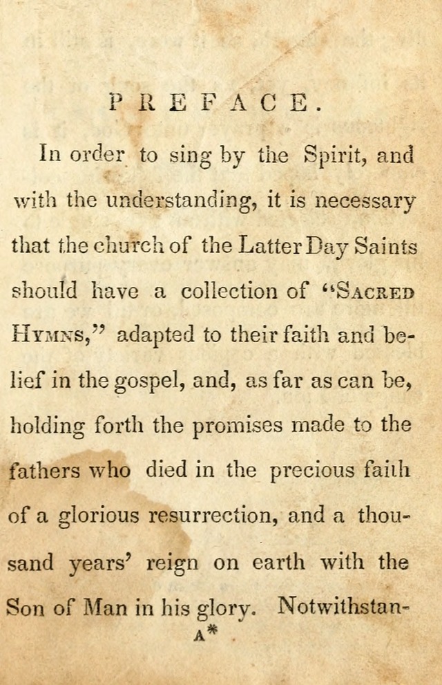 A Collection of Sacred Hymns, for the Church of the Latter Day Saints page 3