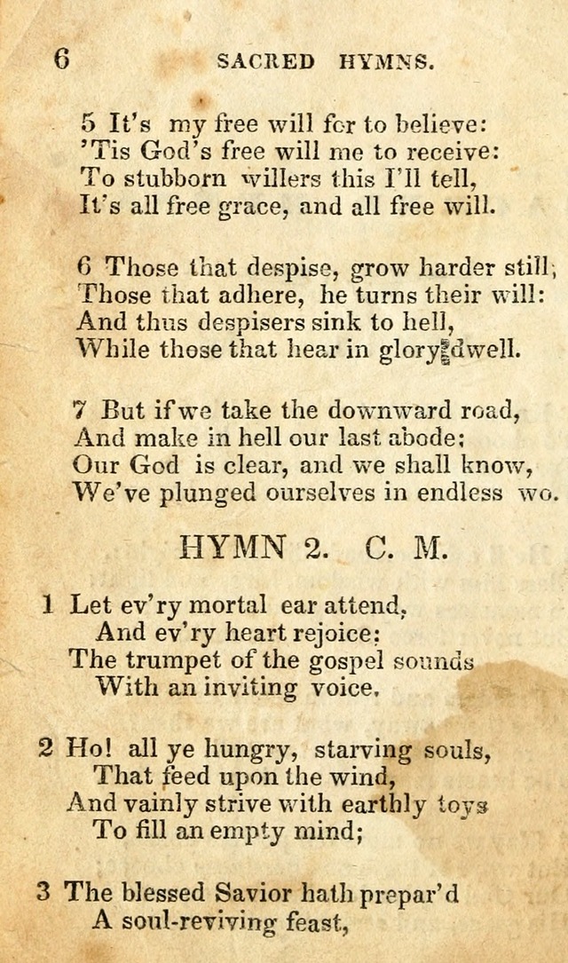 A Collection of Sacred Hymns, for the Church of the Latter Day Saints page 6
