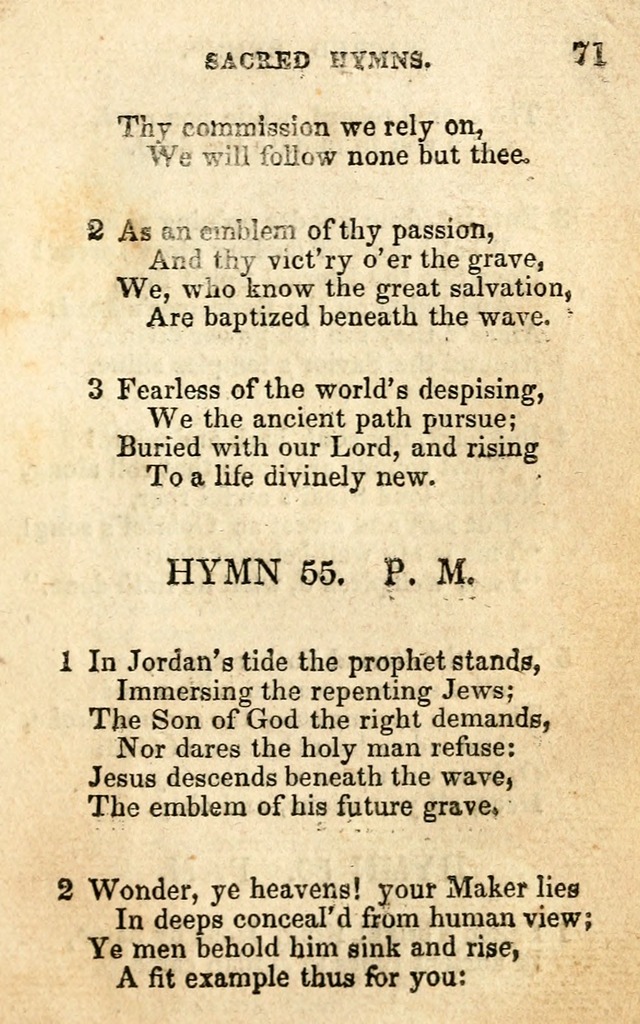 A Collection of Sacred Hymns, for the Church of the Latter Day Saints page 71
