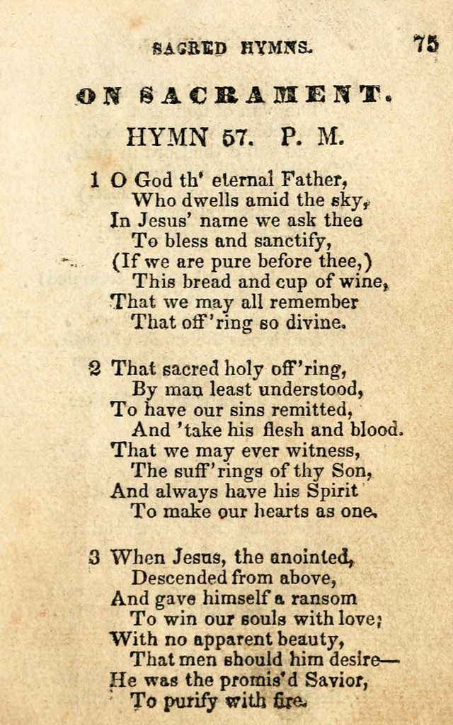 A Collection of Sacred Hymns, for the Church of the Latter Day Saints page 75