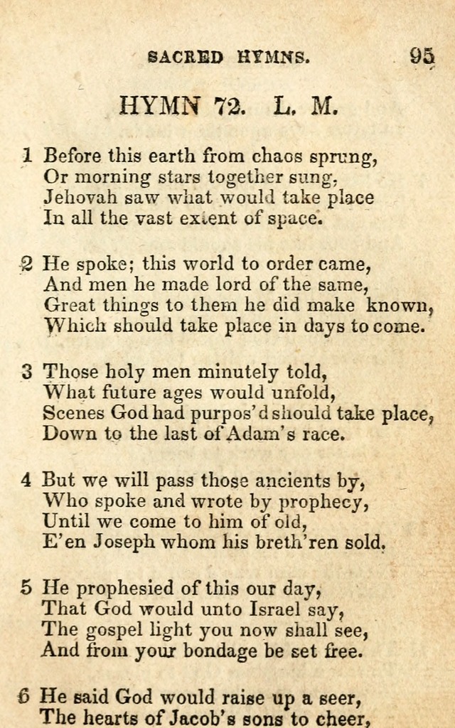 A Collection of Sacred Hymns, for the Church of the Latter Day Saints page 95