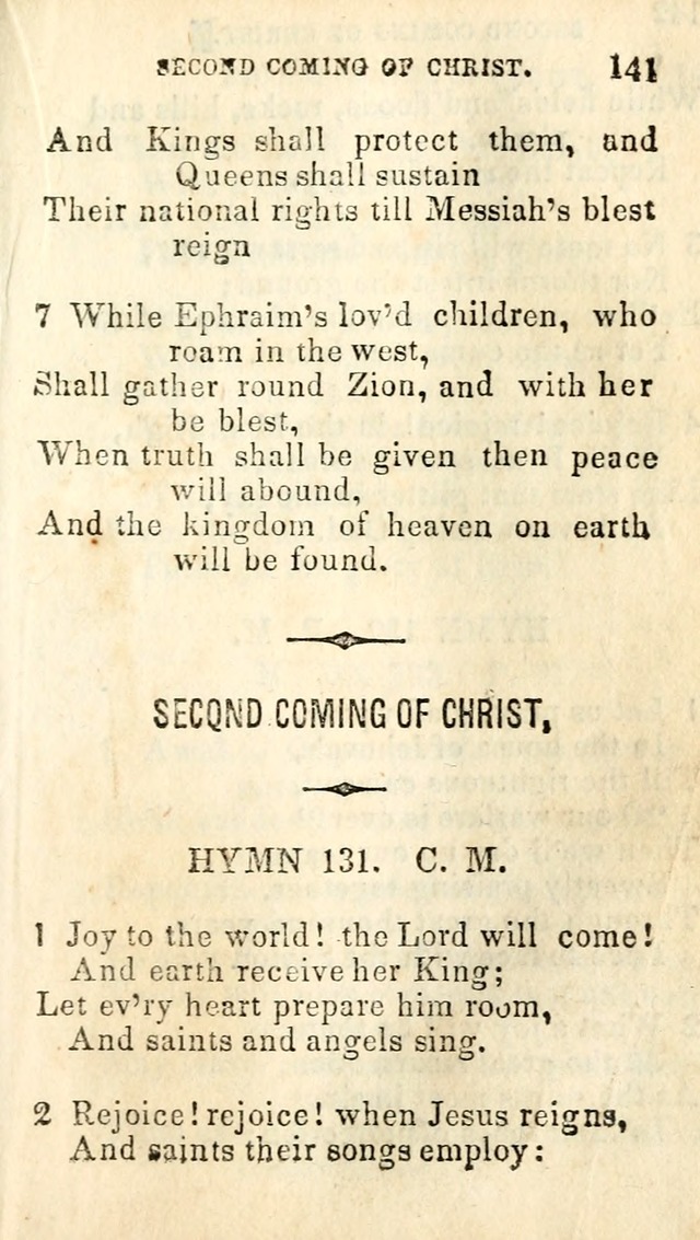 A Collection of Sacred Hymns, for the Church of Jesus Christ of Latter Day Saints page 143