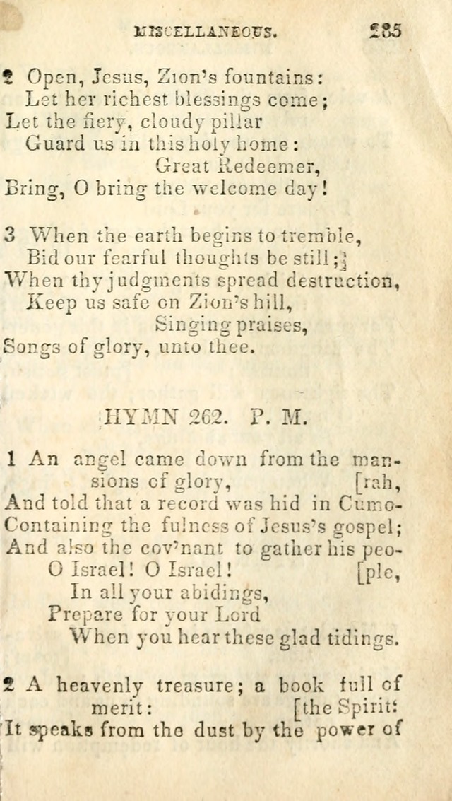 A Collection of Sacred Hymns, for the Church of Jesus Christ of Latter Day Saints page 287
