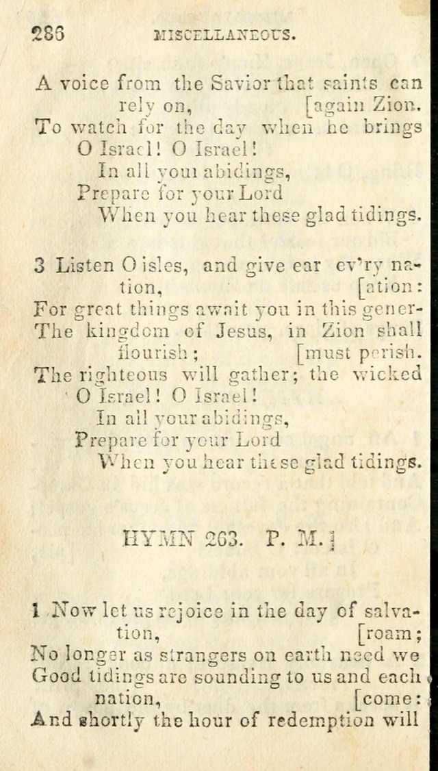 A Collection of Sacred Hymns, for the Church of Jesus Christ of Latter Day Saints page 288