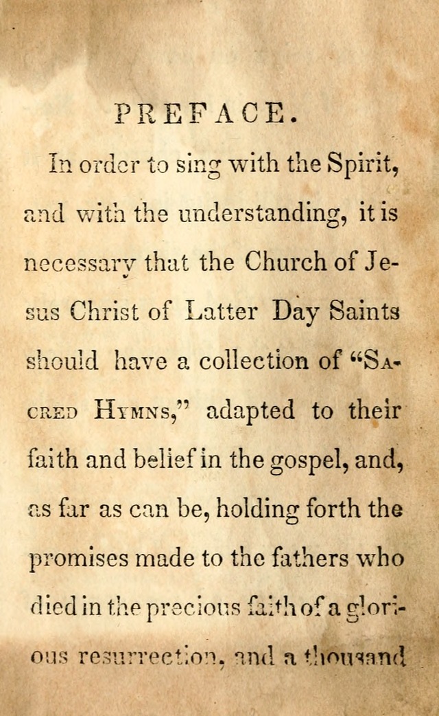 A Collection of Sacred Hymns, for the Church of Jesus Christ of Latter Day Saints page 3