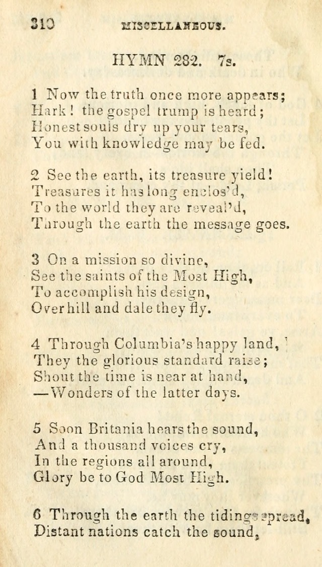 A Collection of Sacred Hymns, for the Church of Jesus Christ of Latter Day Saints page 312