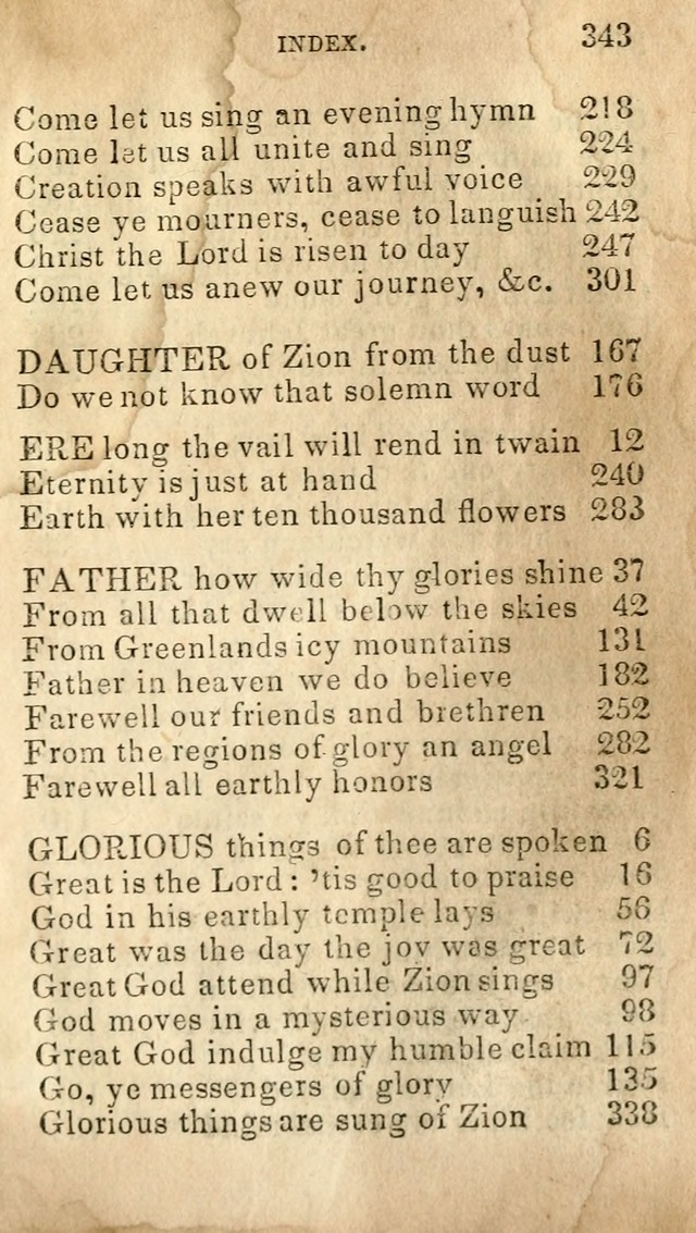A Collection of Sacred Hymns, for the Church of Jesus Christ of Latter Day Saints page 345