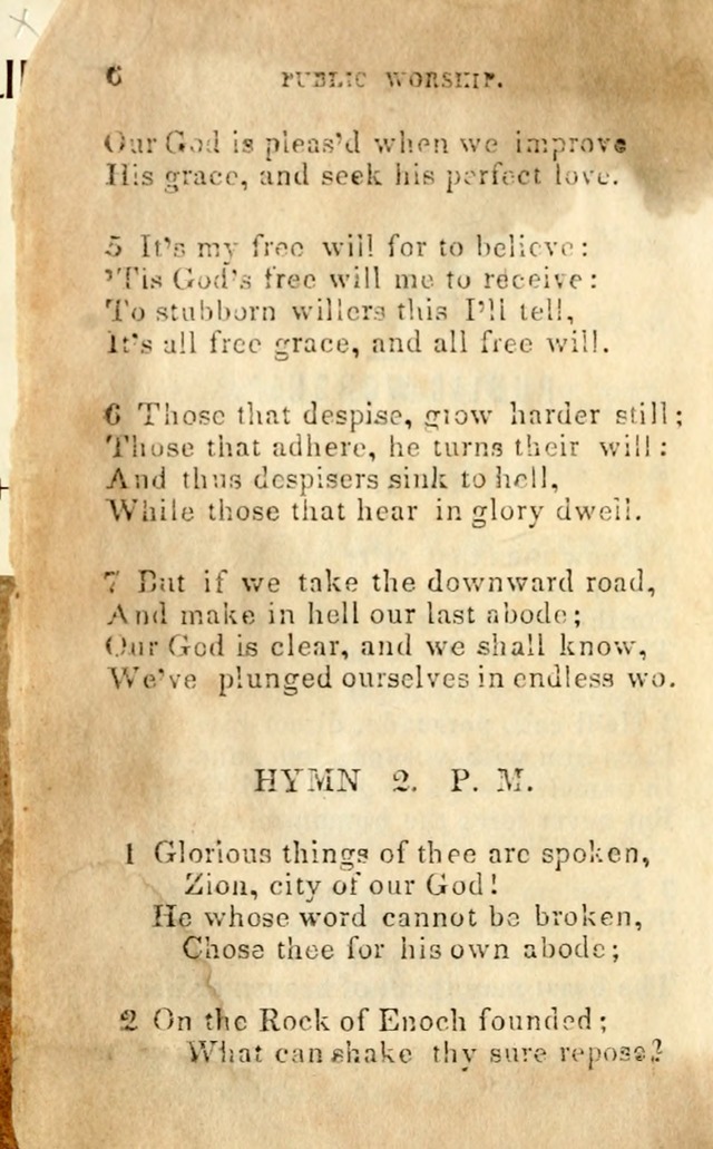 A Collection of Sacred Hymns, for the Church of Jesus Christ of Latter Day Saints page 6