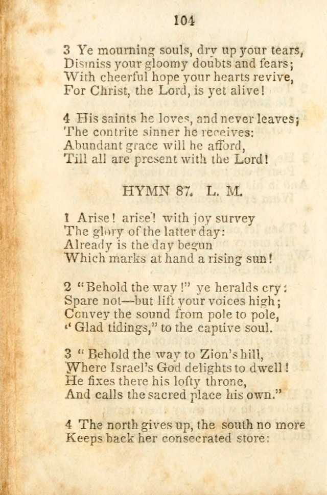 A Collection of Sacred Hymns for the Church of Jesus Christ of Latter-Day  Saints page 105