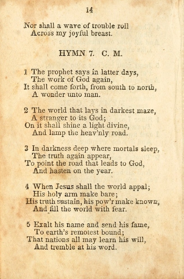 A Collection of Sacred Hymns for the Church of Jesus Christ of Latter-Day  Saints page 15