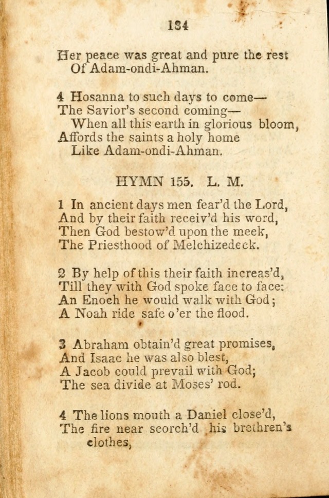 A Collection of Sacred Hymns for the Church of Jesus Christ of Latter-Day  Saints page 185