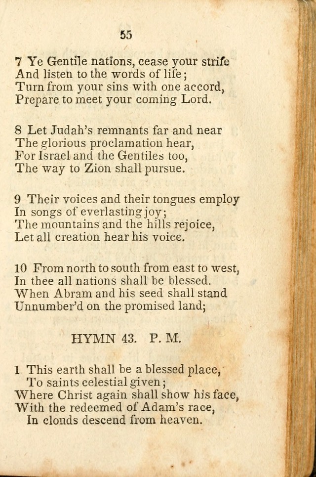 A Collection of Sacred Hymns for the Church of Jesus Christ of Latter-Day  Saints page 56