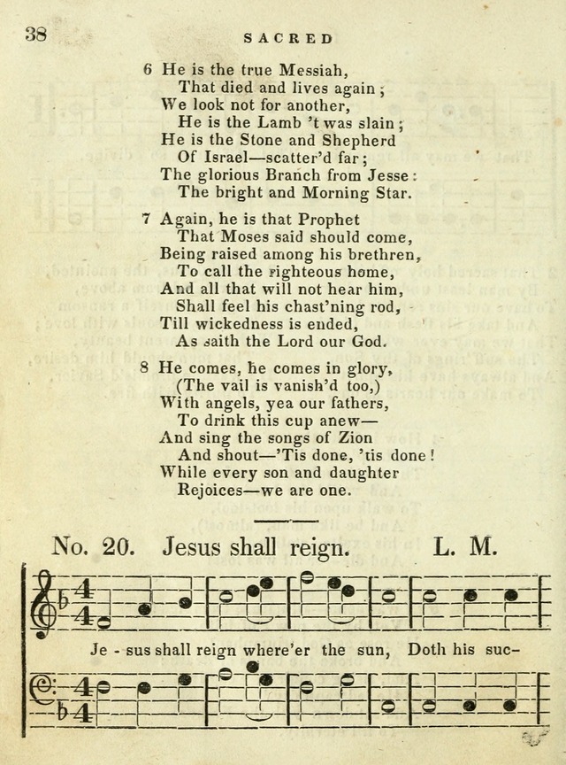 A Collection of Sacred Hymns for the use of the Latter-Day Saints page 38