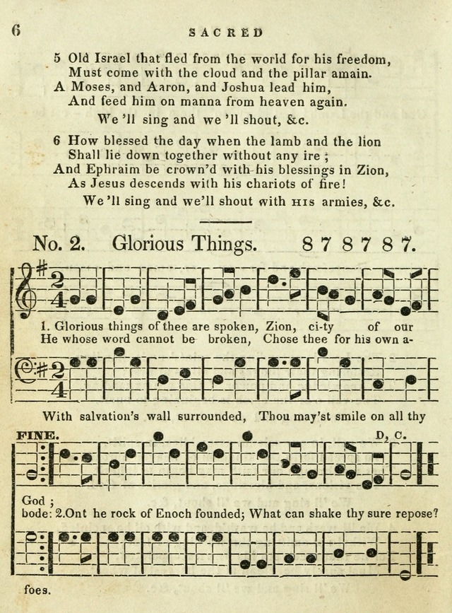 A Collection of Sacred Hymns for the use of the Latter-Day Saints page 6