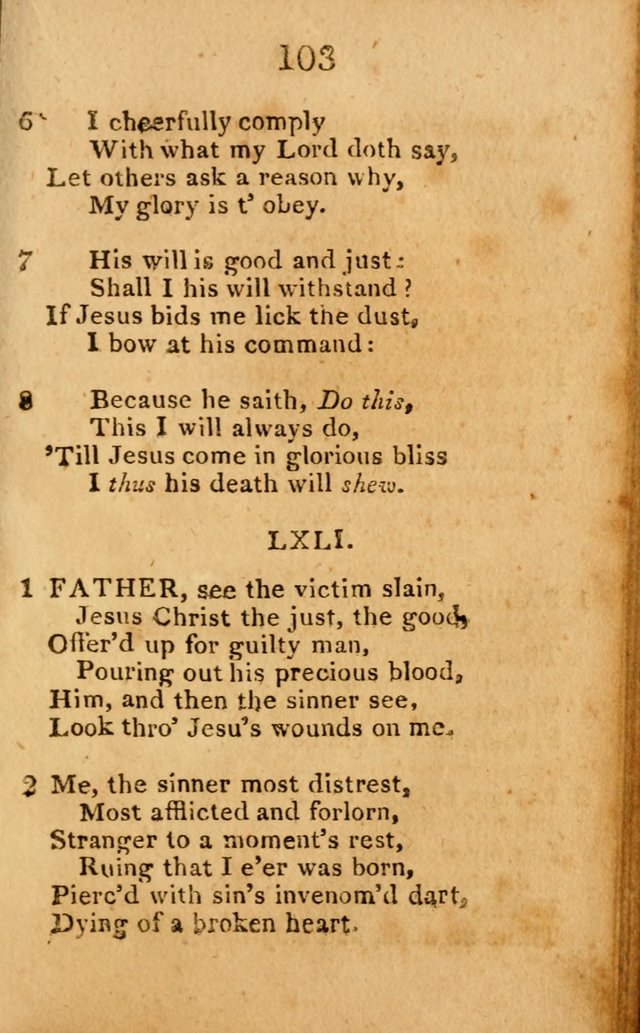 A Choice Selection of Hymns and Spiritual Songs: designed for the use of  the pious page 105