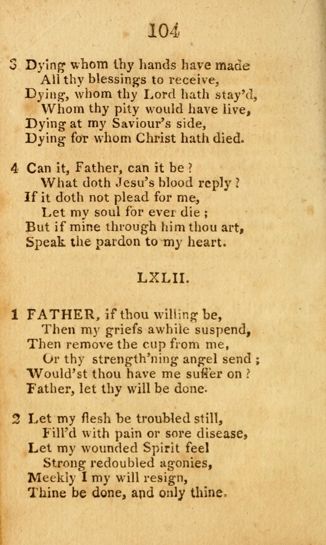A Choice Selection of Hymns and Spiritual Songs: designed for the use of  the pious page 106