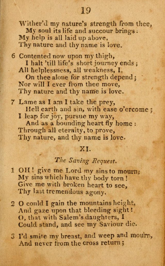 A Choice Selection of Hymns and Spiritual Songs: designed for the use of  the pious page 19