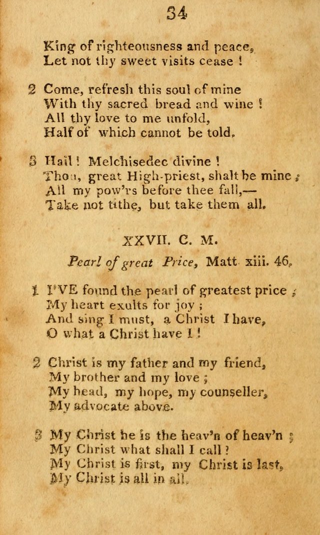 A Choice Selection of Hymns and Spiritual Songs: designed for the use of  the pious page 36