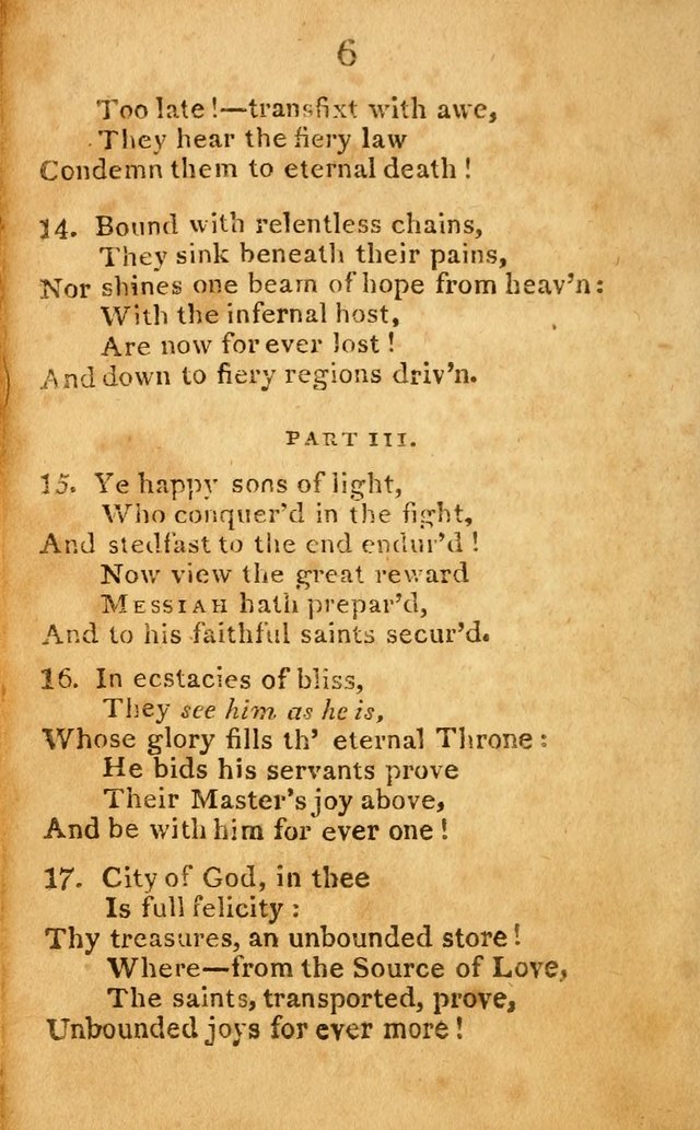 A Choice Selection of Hymns and Spiritual Songs: designed for the use of  the pious page 6