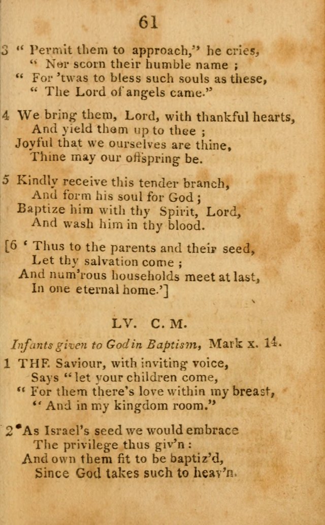 A Choice Selection of Hymns and Spiritual Songs: designed for the use of  the pious page 63