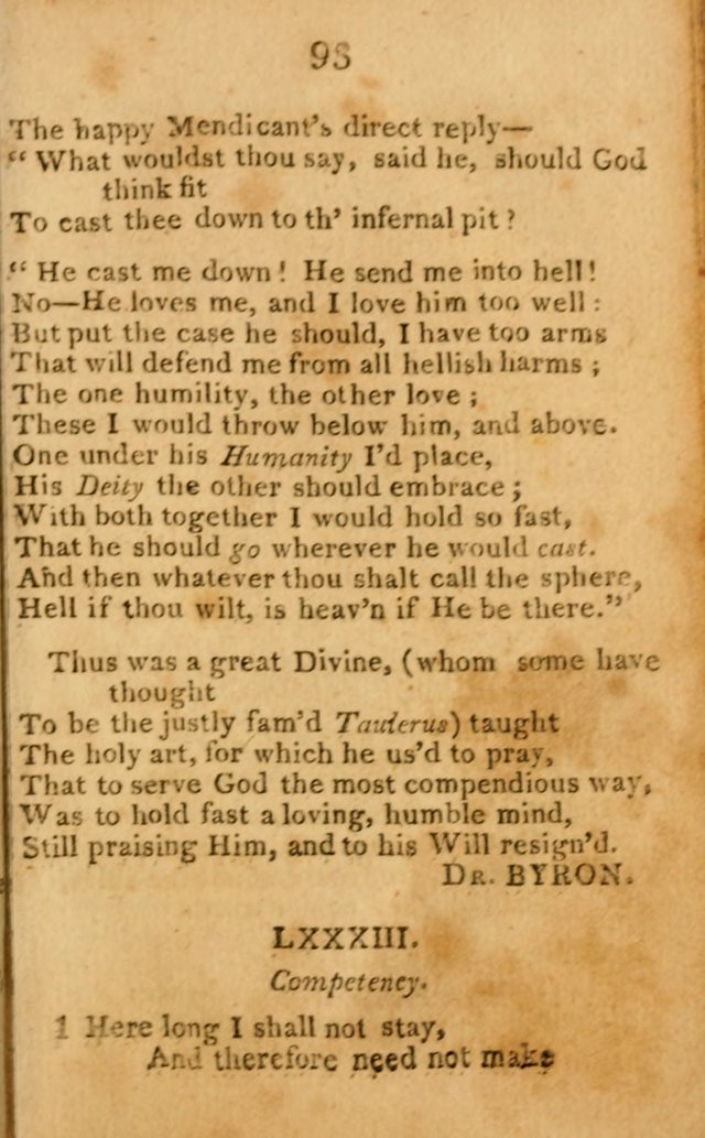 A Choice Selection of Hymns and Spiritual Songs: designed for the use of  the pious page 95