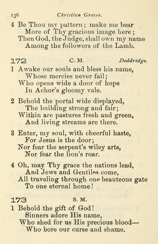 A Choice Selection of Hymns and Spiritual Songs for the use of the Baptist Church and all lovers of song page 139