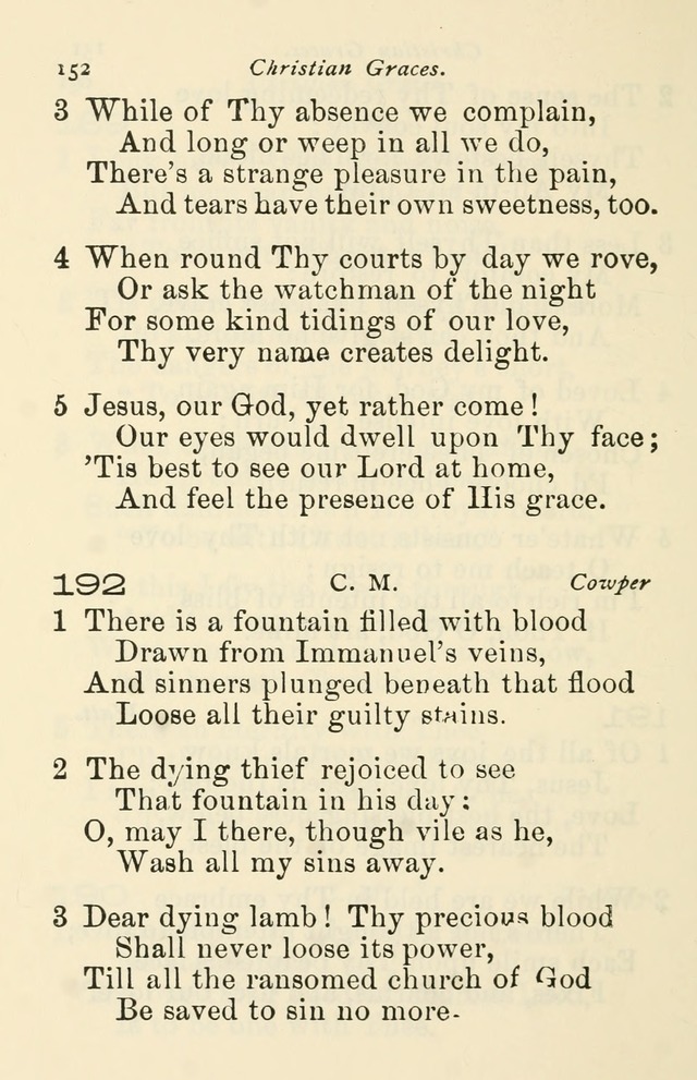 A Choice Selection of Hymns and Spiritual Songs for the use of the Baptist Church and all lovers of song page 155