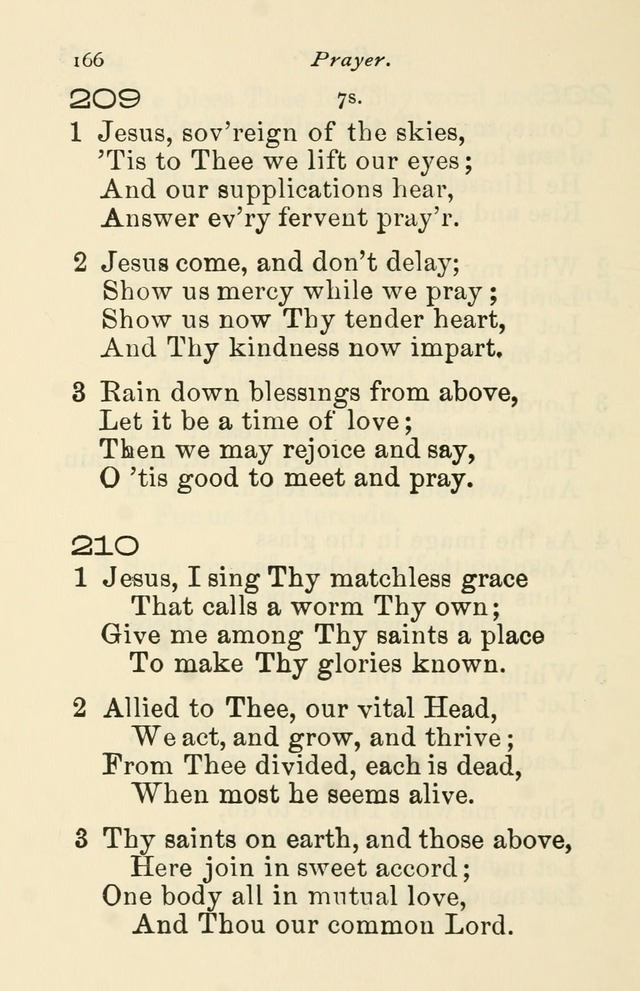 A Choice Selection of Hymns and Spiritual Songs for the use of the Baptist Church and all lovers of song page 169
