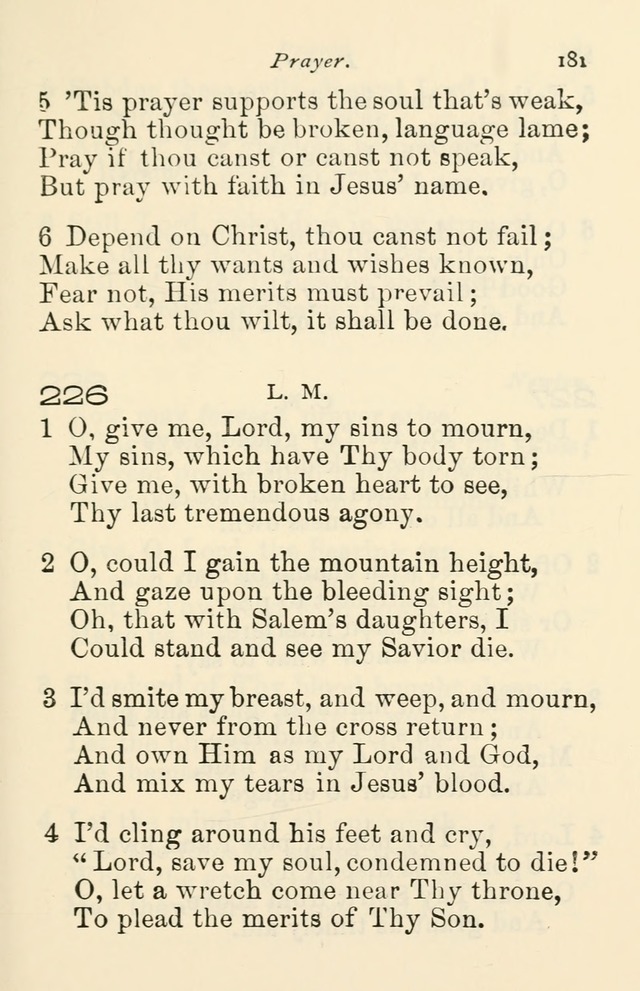 A Choice Selection of Hymns and Spiritual Songs for the use of the Baptist Church and all lovers of song page 184